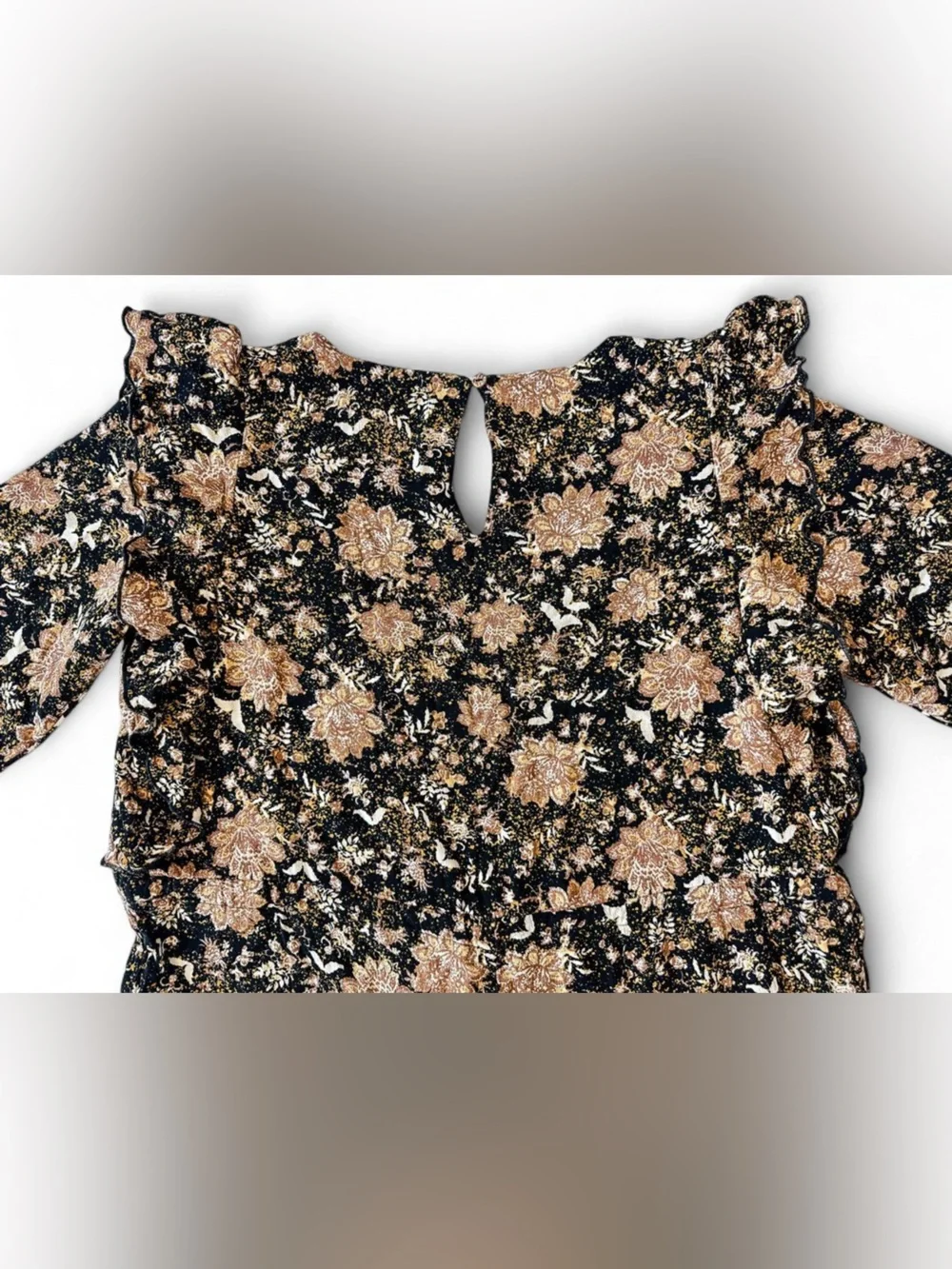 FREE PEOPLE Lux Floral Floral Ruffle Drawstring Waist Jumpsuit Women’s - Medium